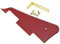 Dopro Gitarren-Pickguard für Epiphone Les Paul (3-lagig, mit goldfarbener Halterung) Rot