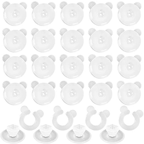 ZOCONE 24 PCS Clips de Edredón, Clips para Fundas de Edredón Sujeciones para Edredón Pinzas de Donas Plástico Transparente para Edredón Clips de Edredón sin Aguja no Dañará la Colcha