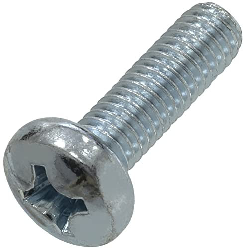 AERZETIX - C59917 - Lot de 50 Vis métaux à tête cylindrique M6x20 mm à empreinte PH2 - boulon d'assemblage - DIN 7985 - dureté 4.8 - en acier au carbone - couleur argent