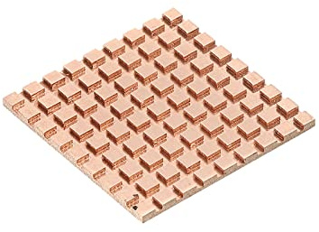 sourcing map Kühlkörper-Kit aus reinem Kupfer 40 x 40 x 2mm | Für IC-Chip-MOS-Speicher Wärmeableitung, Mit Wärmeleitpads