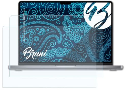 Bruni Película Protectora compatible con Apple MacBook Pro 2023 14 Inch Protector Película, claro Lámina Protectora (2X)