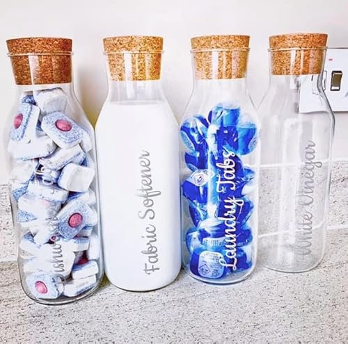 LS Bright Design Etichetta adesiva personalizzata per bottiglia da 1 l (senza bottiglia) (confezione da 10 etichette)