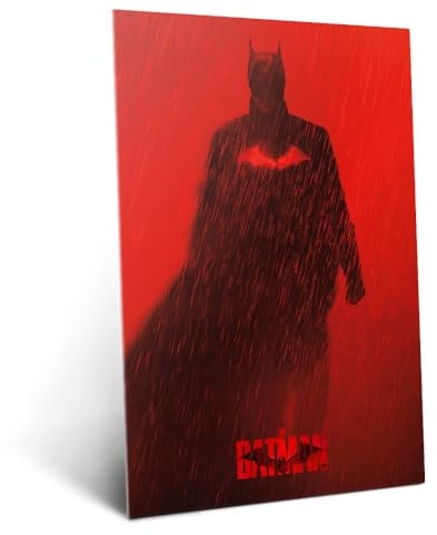 Displate Offiziell DC Comics MetallPoster Magnetische Befestigung Inklusive Lizenziert Bilder Hochwertiges Poster Batman Movie 2022 - Bat-Man 67.5 cm x 48 cm
