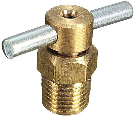 1/4 di pollice NPT Ottone Valvola di Scarico Compressore D'aria Valvola di Scarico per Compressore D'aria Serbatoio Parte di Ricambio 2PEZZI