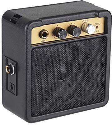 Btuty Amplificador de Guitarra Altavoz Amplificador 1W con Entrada de 6,35 mm Salida de Auriculares de 1/4 Pulgadas Admite Ajuste de Tono de Volumen Overdrive