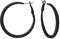 Soul-Cats 1 Paar schöne Creolen Ohrringe Ohrstecker Hoops Ø 50 mm 80er Style, Farbe: Schwarz