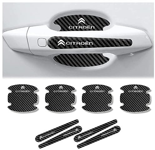 GRFIT Protecteur de Poignée de Porte de Voiture pour Citroen C2 C3 C4 C5 C6 C8 XSARA, Protection de Bol Porte Anti-Collision, 8 pièces