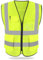 HYCOPROT Sicherheitswesten Warnweste Hohe Sichtbarkeit Reflektierendes Weste Executive Manager Jacke Zip 2 Band Brace (Gelb-mesh, 4XL)