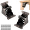 Bloqueo Automático de 90 Grados 2 Piezas Bisagra Plegable Autoblocante Patas Plegables para Mesa Herrajes para Mesas Plegables Para Piernas Plegables Escritorio Banco de Trabajo Negro