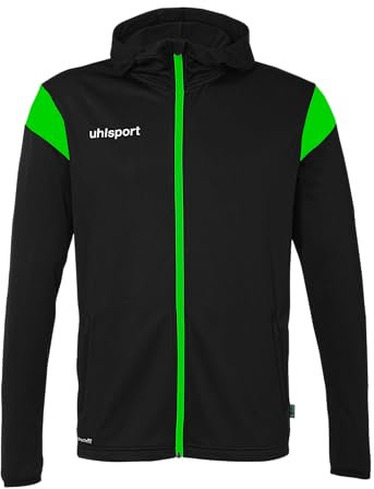 uhlsport Unisex Squad 27 Track Hood Sport-Jacke, Schwarz/Fluo Grün, M EU