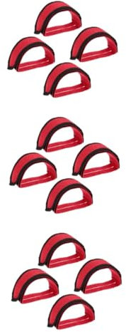 MILISTEN 6 Paare Fahrradpedalclips Fahrrad Pedalband Zehenclips für Mountainbikes pedelax Fußstütze MTB-Pedale Heimtrainer Fahrrad Fahrräder Riemenpedale Pedalriemen rutschfest Schnauze rot