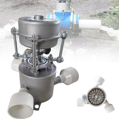 Generador de Turbina de Agua, Imán Permanente Motor sin escobillas Hidro Generador de Agua Carga de Batería Micro Generador Hidroeléctrico para Jardín