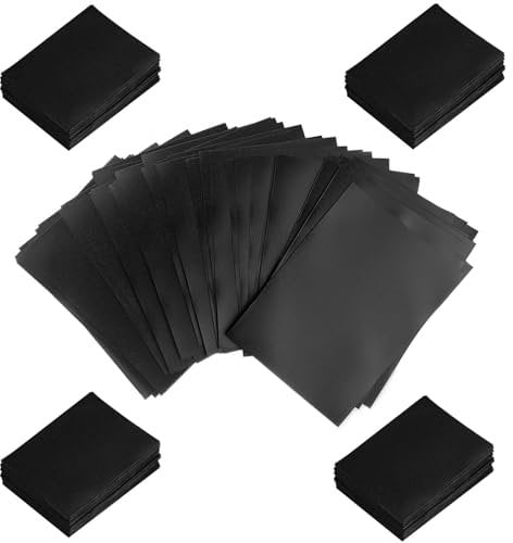 Gentpovth Schwarze Schutzhüllen für Karten, 200 Stück Robust Kartenhüllen, Pocket Pages für Tauschkarten, Ultimativer Schutz für deine Sammlung, für Sammeln aller Arten von Karten