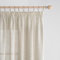 EMEMA Cortinas de Gasa de Lino Transparente con Cinta de Volantes, Cortinas de Lino Transparente, Juego de 2 Cortinas para Ventana, Cortinas Decorativas para Dormitorio 140 x 175cm Blanco