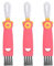 3pcs 3-In-1 Cup Lid Cleaning Brush, 3-In-1 Multifunctional Cleaning Brush New Bottle Cap Crevice Cleaner Brush Portable Cup Lid Gap Cleaning Brush for Home Kitchen (Red)