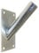 Single Flag Pole Holder - Wall Mounted Flag Pole Bracket, Galvanised (Silver), Rust and Weather Resistant, Heavy Duty Flagpole Mount for Home and Outdoor Use
