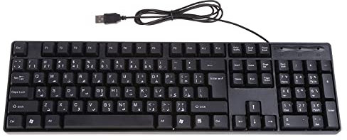 Yeselino USB Arabic English Keyboard Full Size Keyboard For Computer/Desktop/PC/Laptop/Surface/for Smart And Wireless Mechanical Gaming Keyboard Laptop Desktop PC Computer Window