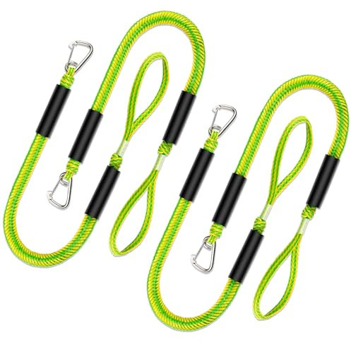 GANGXUN Festmacher mit 60 cm Bungee-Dockleine, 4er-Pack – unverzichtbares Zubehör für verschiedene Wasserfahrzeuge, eingebauter Snubber, Kajak, Wasserfahrzeuge, SeaDoo, Jetski, Ponton, Kanu, Motorboot