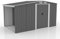 CONCEPT USINE | Abri de Jardin 6.87 m² VOSGES Gris | Cabane Extérieure | Structure Résistante en Métal | Idéal pour Rangement Outils et Vélos avec Abri Bûches | Spacieux, Solide, Robuste