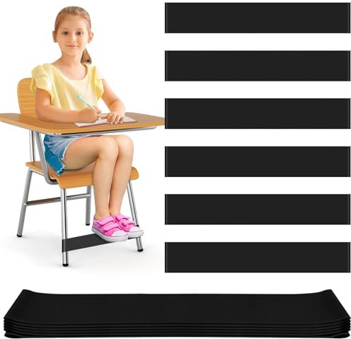 6er-Pack Stuhlbänder für Kinder mit zappeligen Füßen, flexible Sitz-Stretchbänder schwarzes Stuhl-Stretch-Fußband Zappel-Stuhlbänder Must-Haves für die Grundschule ADHS-Tools für Klassenzimmerstühle