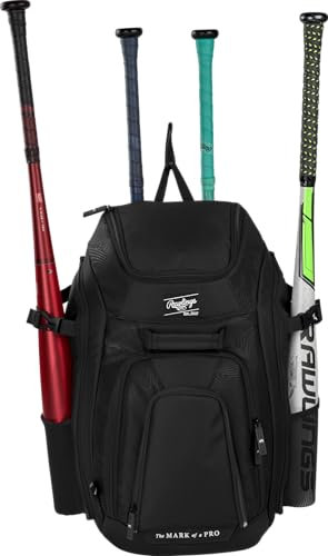 Rawlings Legion 2.0 Spieler-Rucksack, Baseball/Softball, Schwarz
