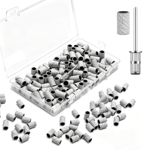 Electric Nail Drill Kit, Professional Cordless Electric Nail File for Acrylic Gel Dip Powder Nails Portable Nail Machine Kit Manicure Pedicure Tools Set with Nail Drill Bits Sanding Bands (240Grit)