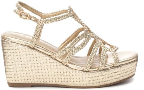 XTI Damen 144056 Sandale, Gold, 39 EU