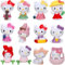 Xingsky Hello Katze Pop Figur, Katze Torte 12 Stück Tortendeko Katze, Kitty Tortendeko, KT Katze Kuchen für Kindergeburtstag Party Cake Dekoration Lieferungen