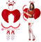 Byhsoep Amor Kostüm Damen,Romantische Amor Kostüm Accessoires mit 60cm Flügel Engel,Cupid Pfeil und Bogen,Haarreif,Strümpfe mit Schleife für Mädchen Frauen Karneval Valentinstag Party Zubehör