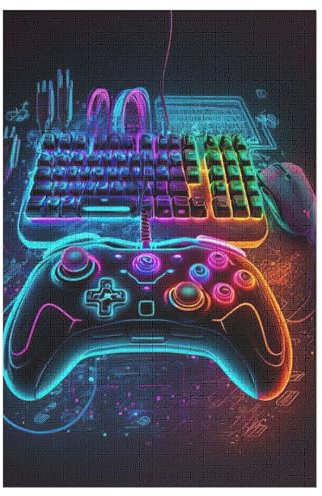 Gamepad 1000 Teile Puzzle, Holzpuzzle, Puzzles Für Erwachsene Kinder, 1000 Teile Puzzle Für Jugendliche & Erwachsene Lernspiel Herausforderungsspielzeug 78×53cm