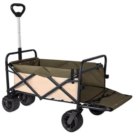 Transportwagen Camping Camper Outdoor Erweiterbar Klapp Auto Outdoor Trolley Klapp Auto Tragbare Einfache Zugstange Hand Push Tragbarer Wagen(K)