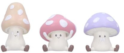 Nemesis Now Three Wise See No Evil Hear No Evil Speak No Evil Figurines, Adorable Hand-Painted Resin Collectibles and Gift - Toadstools
