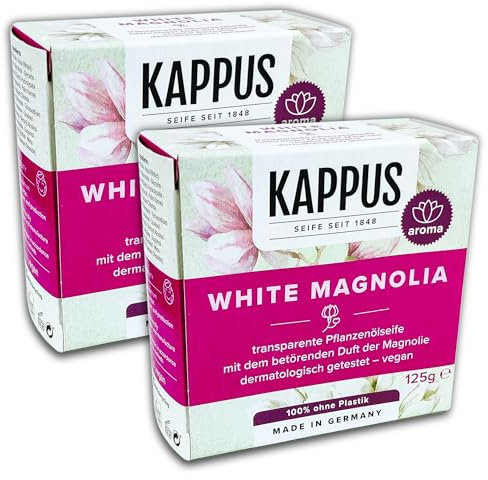2 er Pack Kappus Luxusseife White Magnolia 2 x 125g Seifenstück