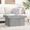 SXJEQOC Couchtisch Grau Sonoma 80x55x40 cm Holzwerkstoff Beistelltisch Wohnzimmer Tisch mit Stauraum Verschiebbare Tischplatte