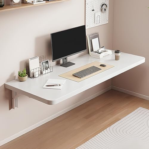 Scrivania pieghevole in legno per laptop, camera da letto, cucina, tavolo galleggiante salvaspazio per sala da pranzo e lavoro