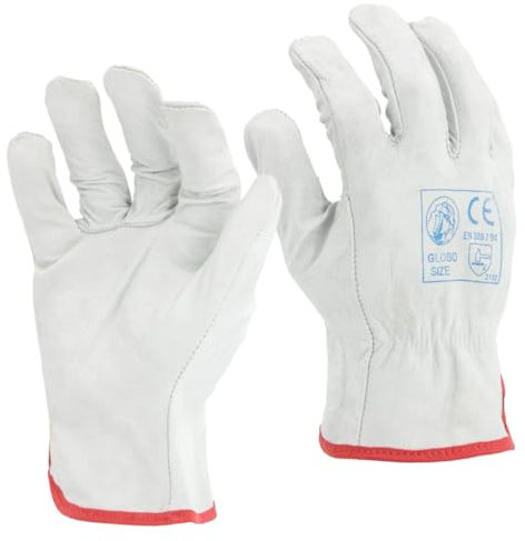 STI Guanto Fiore Vitello Bianco Orlato Ottima Resistenza 10 XL 1 Paio