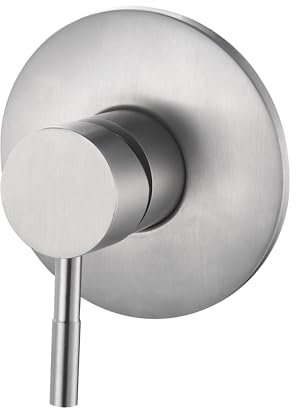 Marco Mammoliti | Miscelatore Doccia Monocomando Incasso Ekos in Acciaio Inox AISI 304 Spazzolato, 11,6x11,6x11cm