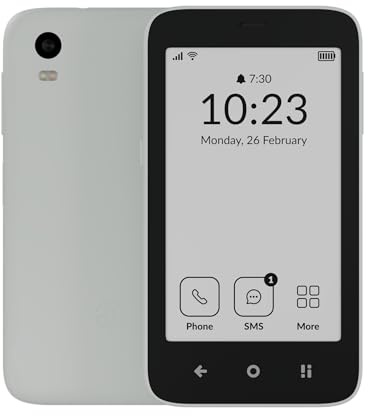 mudita Kompakt – E Ink® Phone & Accessory Set for Digital Detox – Offline+ Mode, Minimalist Design, Dual SIM, No Apps – Globally Compatible, White