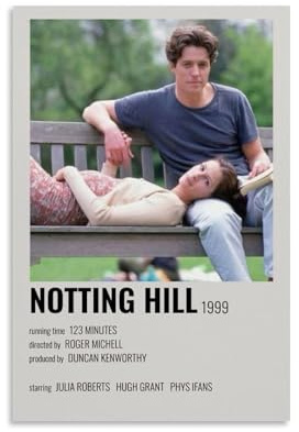 HAUEWB4HEWY Notting Hill Poster, ästhetischer Leinwandbezug, Wandkunst, Poster, moderne Kunst, Gemälde für Wohnzimmer, 30 x 45 cm, ungerahmter Stil