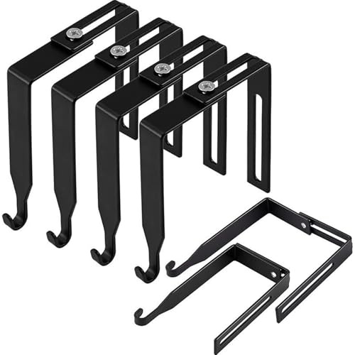 5Pcs Outdoor String Light Hooks Adjustable No Drill Concrete Wall Hooks Iron Cinder Block Wall Hangers for Hanging Rope Lights Cable Cord