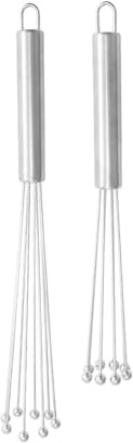 Hsyadazi 2 Stück Edelstahl Kugelbesen Schneebesen-Set (Groß & Klein) - Professionelle Schneebesen für Küche & Backen - Ideal zum Schlagen, Rühren & Mixen von Eiern, Saucen & Teig