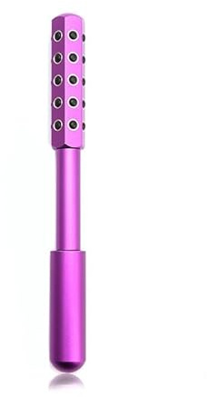Beauty Massageroller, Gesichtsmassagewerkzeug zur Hautverjüngung, 30 Germanium-Stein-erhebende Gesichts-Massage-Roller, tragbarer Massage-Roller (lila)