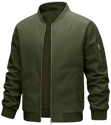Xnova Veste Homme Imperméable Coupe Vent Blouson Printemps Été Léger Veste Homme Mi Saison Fermeture Éclair Style Casual Sportif avec Pockets