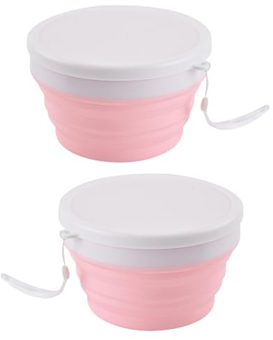YiQinzcxg 3. 2 pièces 950 ml récipient pliable portable en silicone Saladier avec couvercle pour le camping, les voyages et le rangement domestique pour les outils de cuisine ménagers