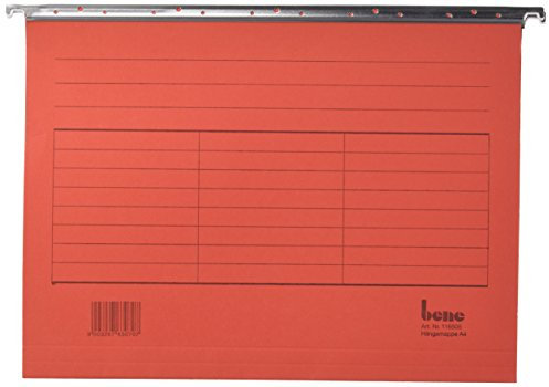 Bene Hängemappen Vario Mobil/116505RT für DIN A4 rot Karton 230g/qm Inh.5