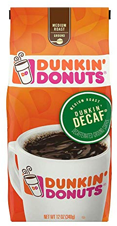 Dunkin Donuts Dunkin Decaf Medium Roast Decaffeinated Ground Coffee 340g