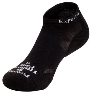 Thorlos Men's Experia CoolMax Micro Mini Crew Sock,Black/Black,Large (Shoe Size 9-12.5)