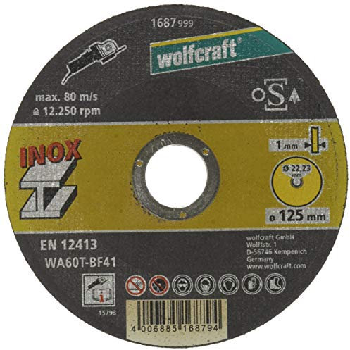 wolfcraft 1 Trennscheibe Inox ø125x1,0x22,2mm 1687999