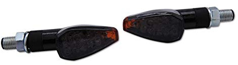 SHIN YO Motorradblinker LED Blinkerpaar Peak M10 kurz carbonlook, getöntes Glas