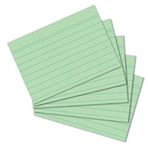 500 Karteikarten in A8 [liniert] von Herlitz Sparpaket | Farbe wählbar (Grün)